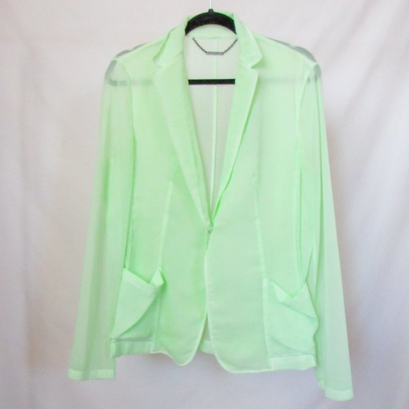Elie Tahari Jackets & Blazers - ELIE TAHARI Gorgeous Green Sheer Blazer Jacket Office Chic-Large women’s